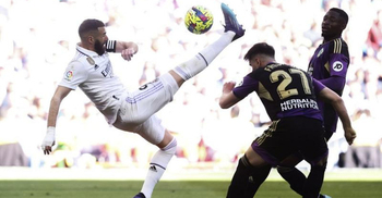 Benzema scores first-half hat-trick in Madrid rout