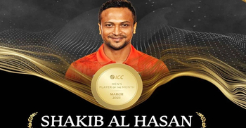 Shakib wins ICC player of the month for second time