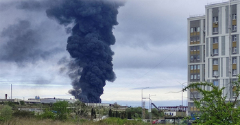 Russia blames Ukraine drone attack for major Crimea fuel depot fire