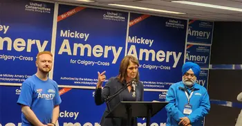 Campaigning in Canada's Alberta provincial election