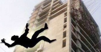 Two die falling off under-construction building