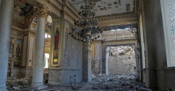 Russian attack on Odesa kills one, damages cathedral