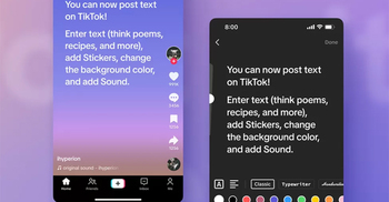 TikTok adds text-only posts in social media battle