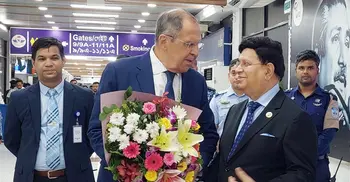 Russian foreign minister arrives in Dhaka