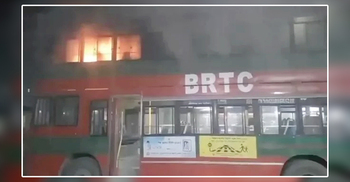 BRTC’s double-decker bus torched in Abdullahpur