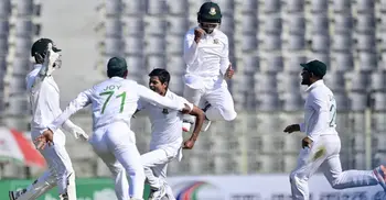 Taijul leaves Bangladesh three wickets away from victory on last day