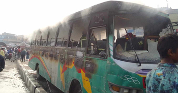 Miscreants torch bus in Postagola