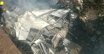Bus plunges off South Africa bridge, killing 45