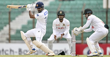 Sri Lanka's top three fire to give them opening day honours in Chattogram