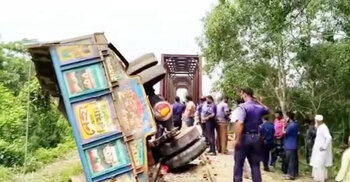 Two killed as mail train hit sand-laden truck in Feni