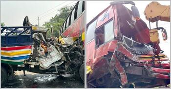 Faridpur bus-pickup van collision: Wife also dies after husband