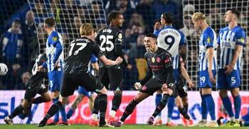 Man City thrash Brighton to go second in table