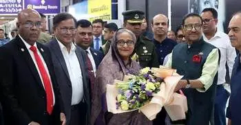 PM returns home after attending Modi's swearing-in ceremony