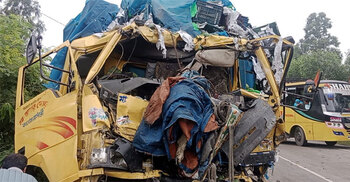 Four killed in Dinajpur bus-truck collision