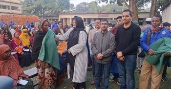টাঙ্গাইলে ৫ শতাধিক অসহায় মানুষের মাঝে কম্বল বিতরণ