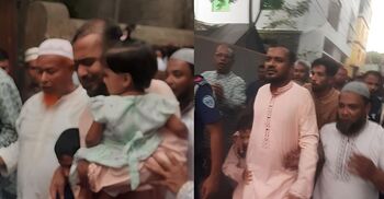 ঈদের দিনে প্যারোলে মুক্তি পেয়ে বাবার জানাজায় স্বেচ্ছাসেবক লীগ নেতা