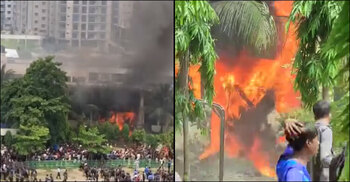 BAF training plane crashes in Uttara