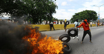 Protests erupt in Venezuela as questions grow over Maduro’s victory