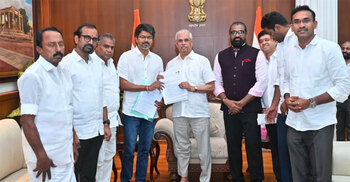 Vijay stakes claim to form government, oath Saturday