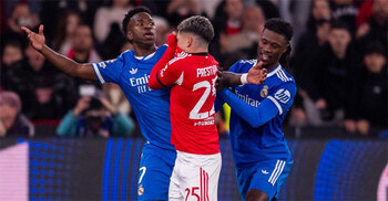 বর্ণবাদে উত্তপ্ত ম্যাচ, বেনফিকাকে হারিয়ে এগিয়ে গেলো রিয়াল মাদ্রিদ