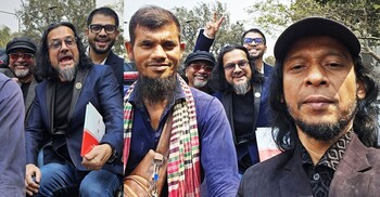 একুশে পদক নিয়ে রিকশায় ফিরলেন ওয়ারফেজ সদস্যরা