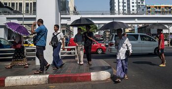 Myanmar records hottest ever April temperature of 48.2C