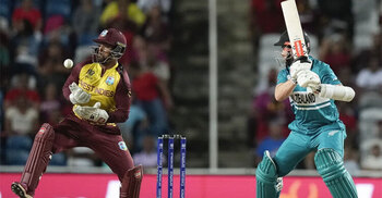 New Zealand facing exit after Rutherford rescues Windies