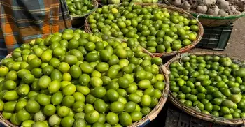 বাজারে দিগুণ দামে লেবু বিক্রির অভিযোগ ক্রেতাদের