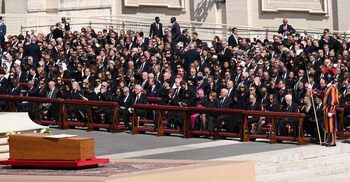 World leaders join thousands at Pope’s funeral