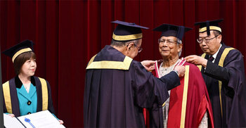 Soka University confers honorary doctorate on Yunus