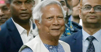 Dr Yunus returns home
