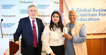 Yunus honoured at Theirworld’s Annual Global Education Dinner