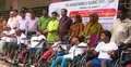 মাগুরায় প্রতিবন্ধীদের মাঝে হুইল চেয়ার বিতরণ
