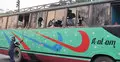 কিশোরগঞ্জে ৭টি যানবাহন ভাঙচুর ও অগ্নিসংযোগ