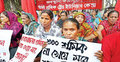 ১৫ দিন ধরে অবস্থান কর্মসূচি পালন করছেন শ্রমিকরা
