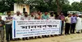 স্বতন্ত্র বেতন কাঠামোর দাবিতে শাবি শিক্ষকদের মানববন্ধন