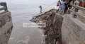 চৌহালীর বাঁধে আবারও ধস, আতঙ্কিত এলাকাবাসী