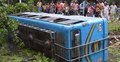 কলাপাড়ায় যাত্রীবাহী বাস উল্টে নিহত ১, আহত ১৫