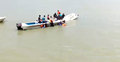 লঞ্চ থেকে যাত্রী ওঠানোর সময় উল্টে গেল স্পিডবোট