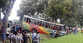 ধানক্ষেতে যাত্রীবাহী বাস, প্রাণ গেল দুইজনের