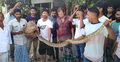 বিলে মাছের জালে উঠে এলো ১১ ফুট লম্বা অজগর