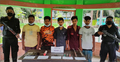 নোয়াখালীতে অস্ত্রসহ ৫ যুবক গ্রেফতার