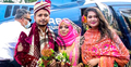 নববধূকে হেলিকপ্টারে বাড়ি নিলেন ছাত্রলীগ নেতা