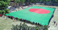 সাড়ে ১৩ হাজার বর্গফুটের জাতীয় পতাকা প্রদর্শন