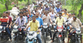 ৫০০ মোটরসাইকেল নিয়ে আ’লীগ নেতার শোডাউন