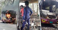 ঢাকা-চট্টগ্রাম মহাসড়কে যাত্রীবাহী চলন্ত বাসে আগুন