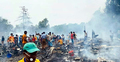 রোহিঙ্গা ক্যাম্পে ভয়াবহ আগুন, ৩ শতাধিক ঘর পুড়ে ছাই