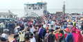 ফেরিতে গাদাগাদি করেই ফিরছে মানুষ