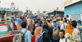 শিমুলিয়া ঘাটে ঘরমুখো মানুষের চাপ