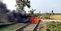ভোটে হেরে রেললাইনে আগুন নৌকার প্রার্থীর সমর্থকদের